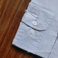 Camisa casual de manga curta de manga curta 100% algodão